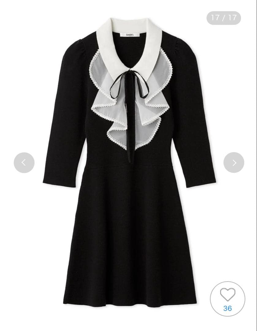 新作新品タグ付き　スナイデル♡ ラッフルミニニットワンピース