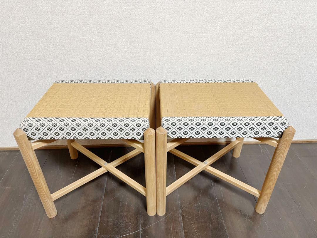 美品 茶道具 御園棚セット 立礼棚 丸炉 椅子2脚淡々斎好写 裏千家大型宅配便