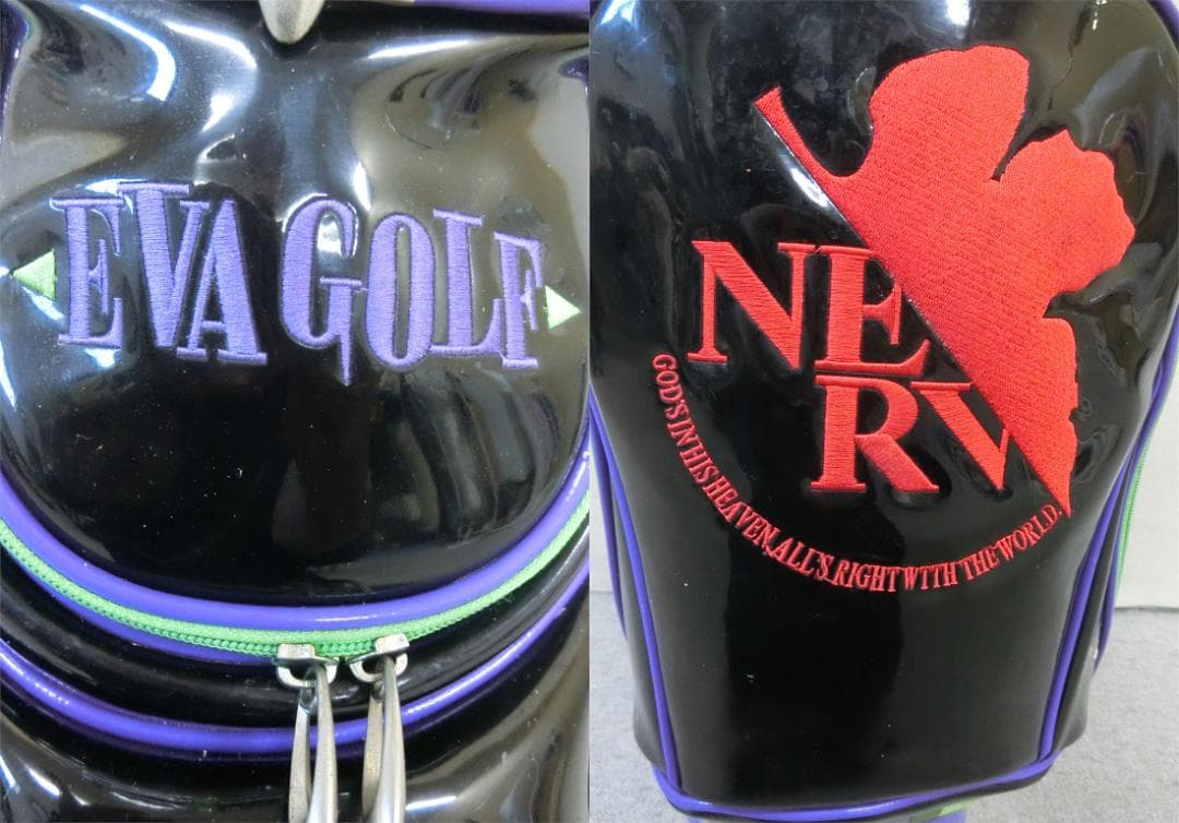 b619 エヴァンゲリオン EVA GOLFゴルフ キャディバッグ 初号機カラー