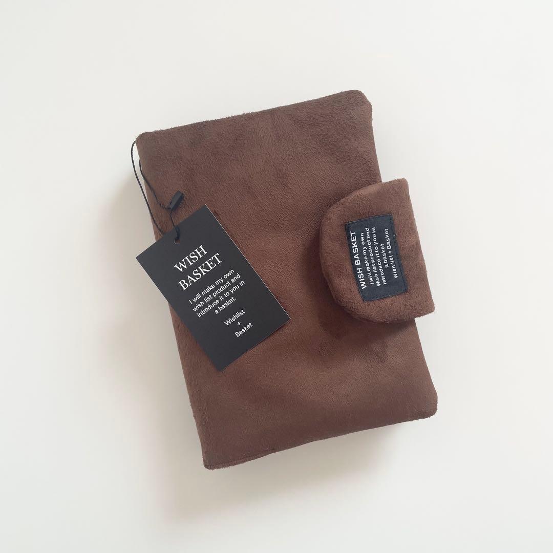 早い者勝ち　韓国　バインダー　カバー　貯金　現金管理　ブラウン　スウェード