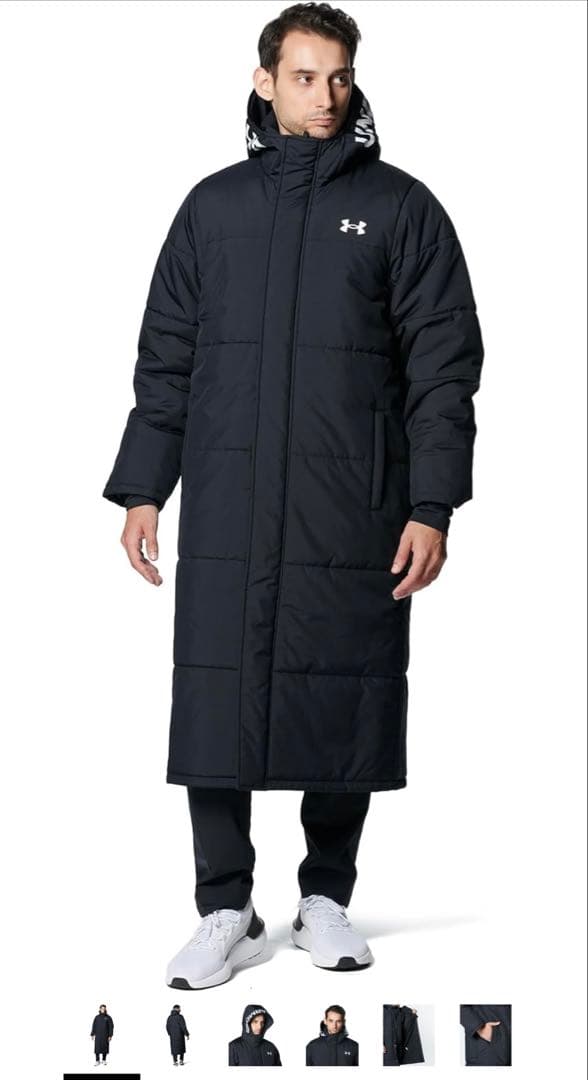 ★極美品★アンダーアーマー　防水ベンチコート Mサイズ ブラック