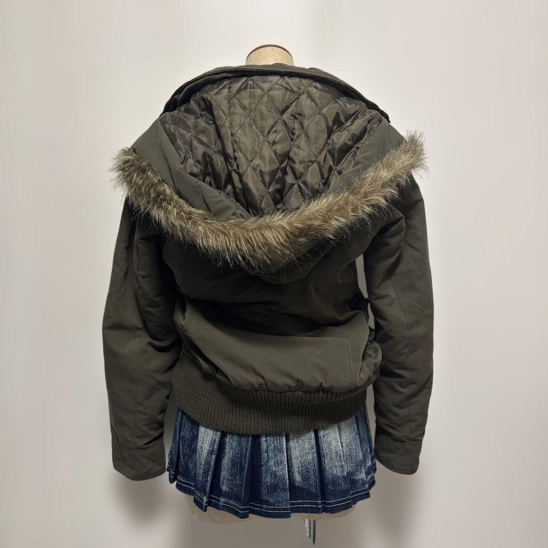 y2k ファー付モッズコートグランジフェアリー　森ガール 平成ギャル　geek