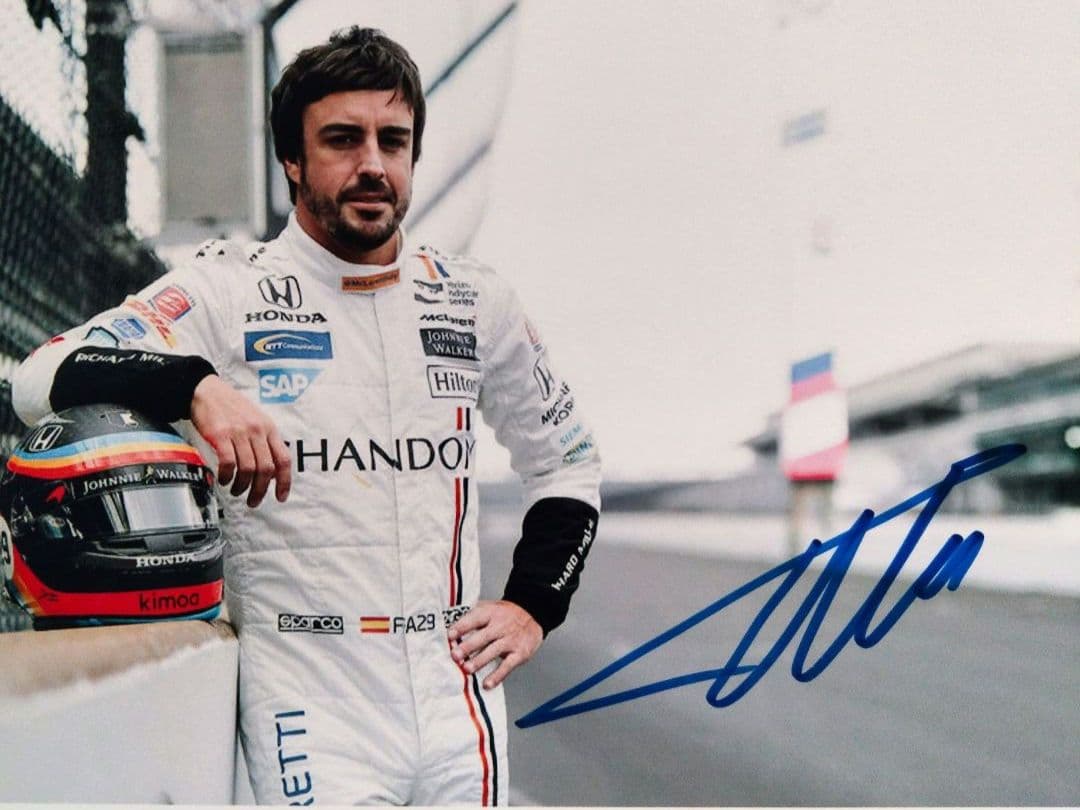 フェルナンド・アロンソ直筆サイン入り超大型写真…Fernando Alonso
