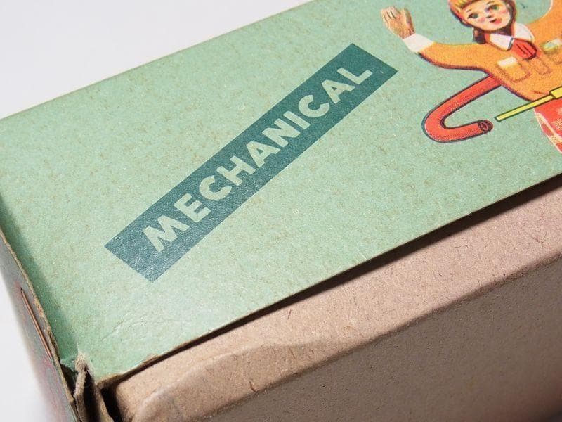 【美品】フラフープガール 1950年代 箱付き ゼンマイ ブリキ (検)ソフビ