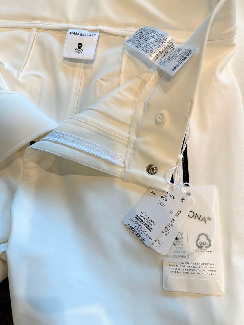 新品 ✨ MARK&LONA ジャージー マーク＆ロナ パンツ ボトムス 白