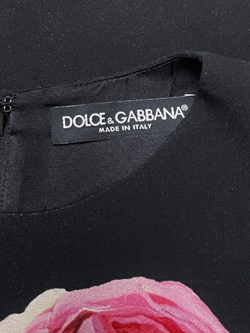 DOLCE&GABBANA ドルチェ&ガッバーナ ローズ柄ワンピース 薔薇柄