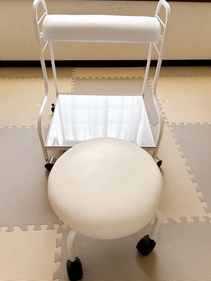 フットケアワゴン　スツール付き　ネイル　ペディキュア