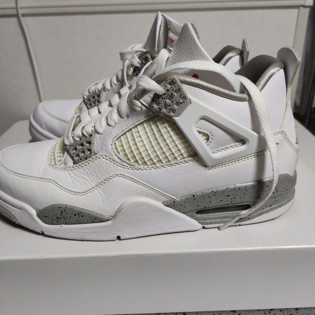 (ににに)NIKE ナイキ エアジョーダン4 レトロ / テックホワイト