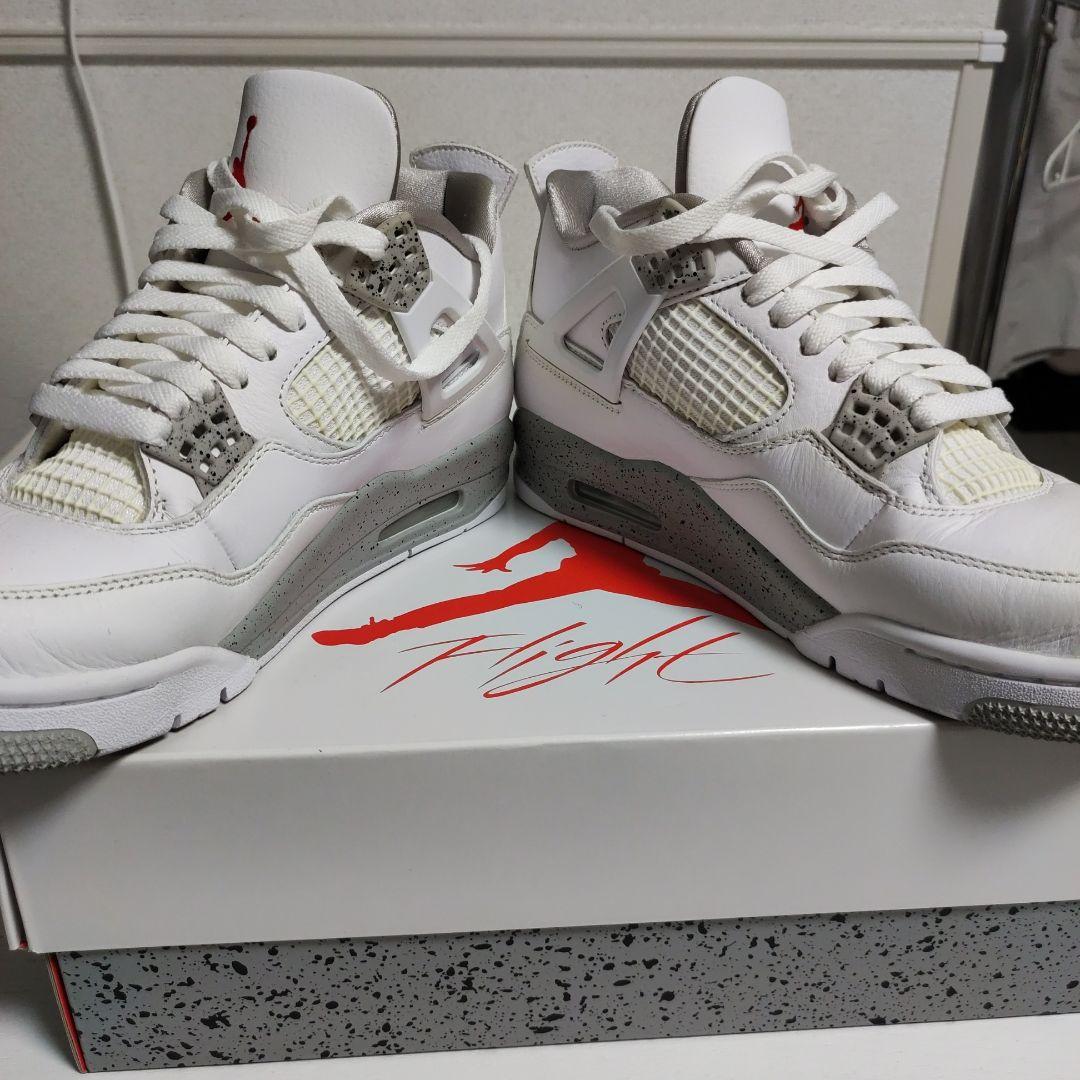(ににに)NIKE ナイキ エアジョーダン4 レトロ / テックホワイト