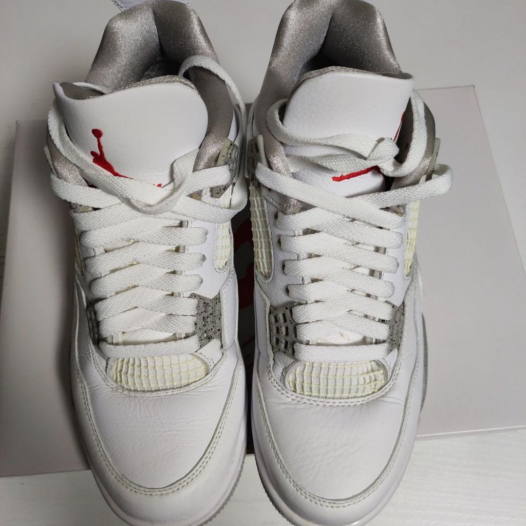 (ににに)NIKE ナイキ エアジョーダン4 レトロ / テックホワイト