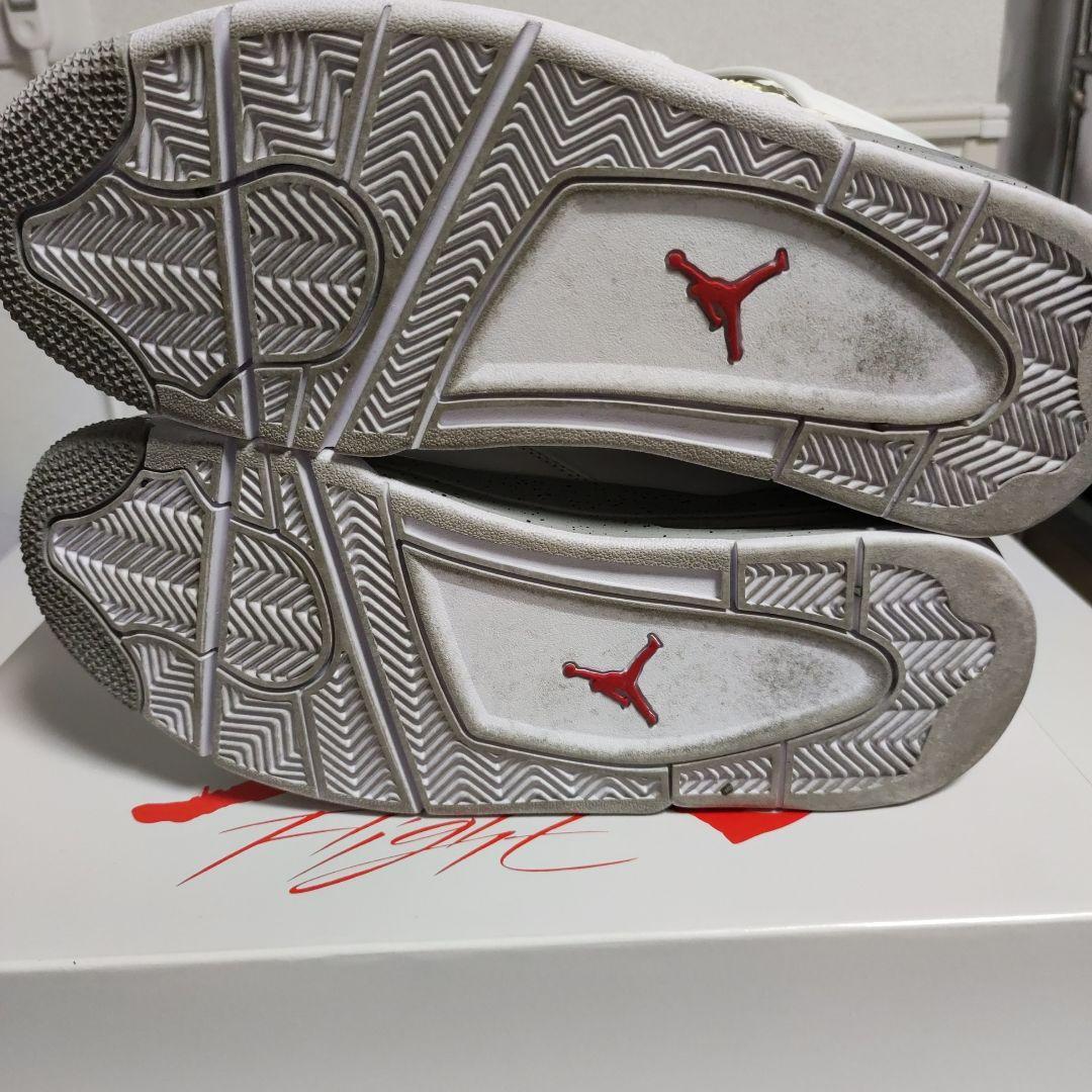 (ににに)NIKE ナイキ エアジョーダン4 レトロ / テックホワイト