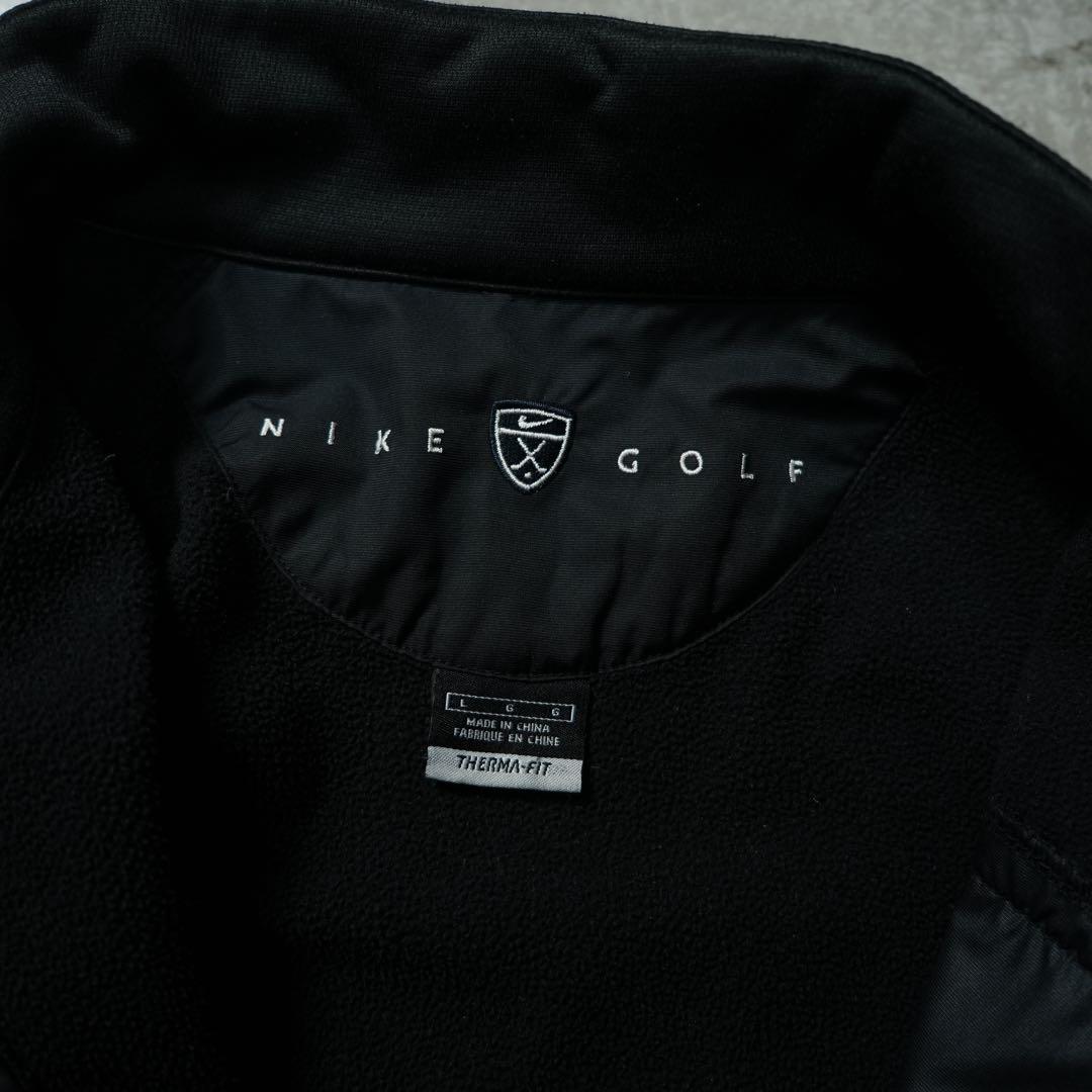 00s archive NIKE ハーフジップトップ 異素材 刺繍ロゴ y2k