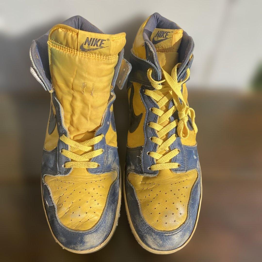NIKE ダンクハイ　オリジナル　イエロー/ネイビー