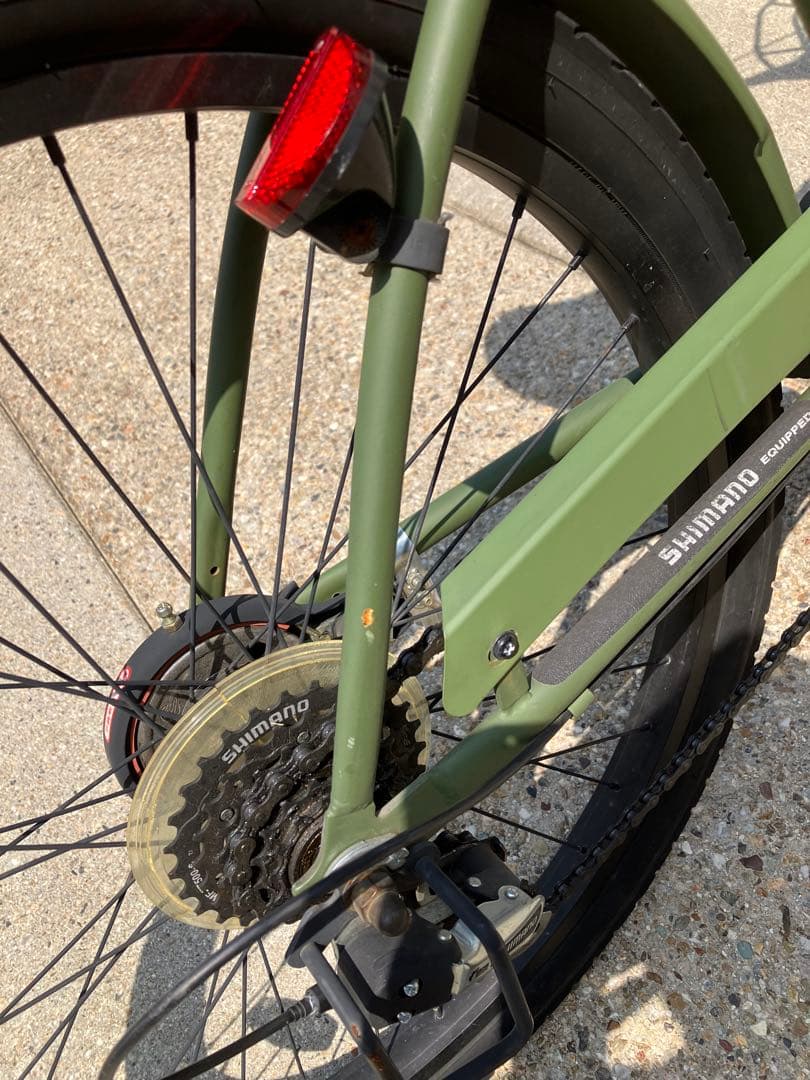 【引き取り限定】KB ビーチクルーザー オリーブ 24インチ