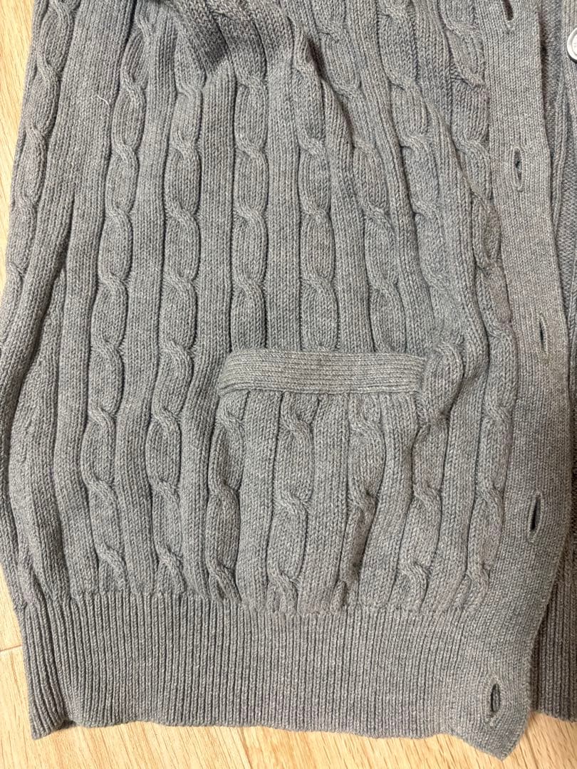 新品タグ付き POLO RALPH LAUREN カーディガン グレー XL