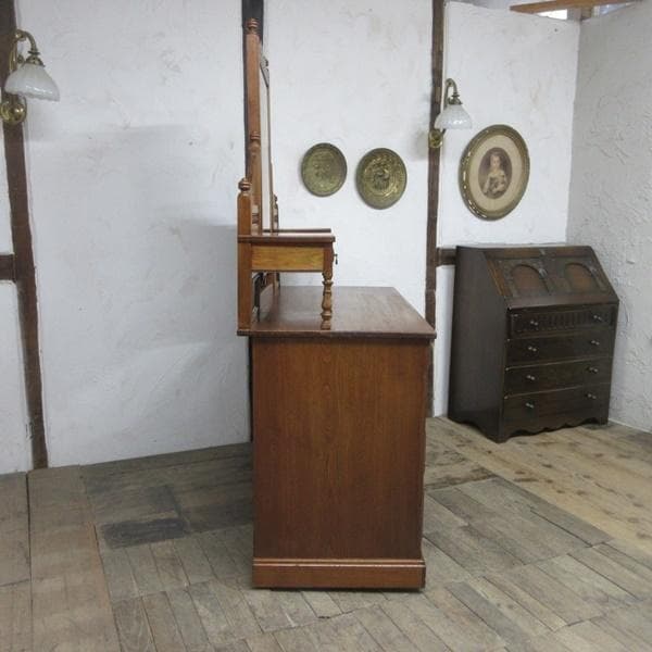 イギリス アンティーク 家具 ドレッシングテーブル ドレッサー 鏡台 6233d