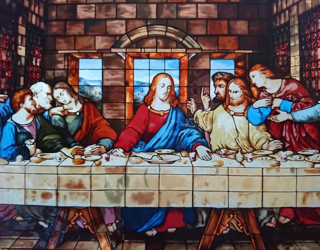 ダヴィンチ ステンドグラスLast Supper最後の晩餐 グラスマスターズ社