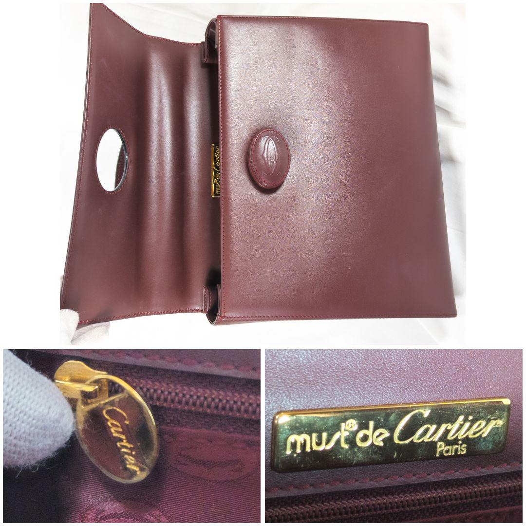 【極美品】 カルティエ ハンドバッグ マストライン ターンロック カード