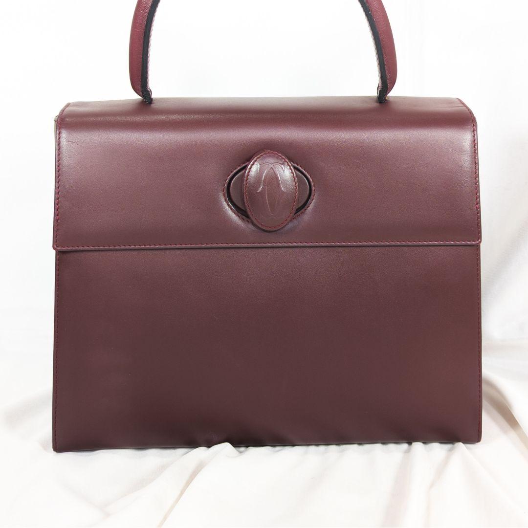 【極美品】 カルティエ ハンドバッグ マストライン ターンロック カード