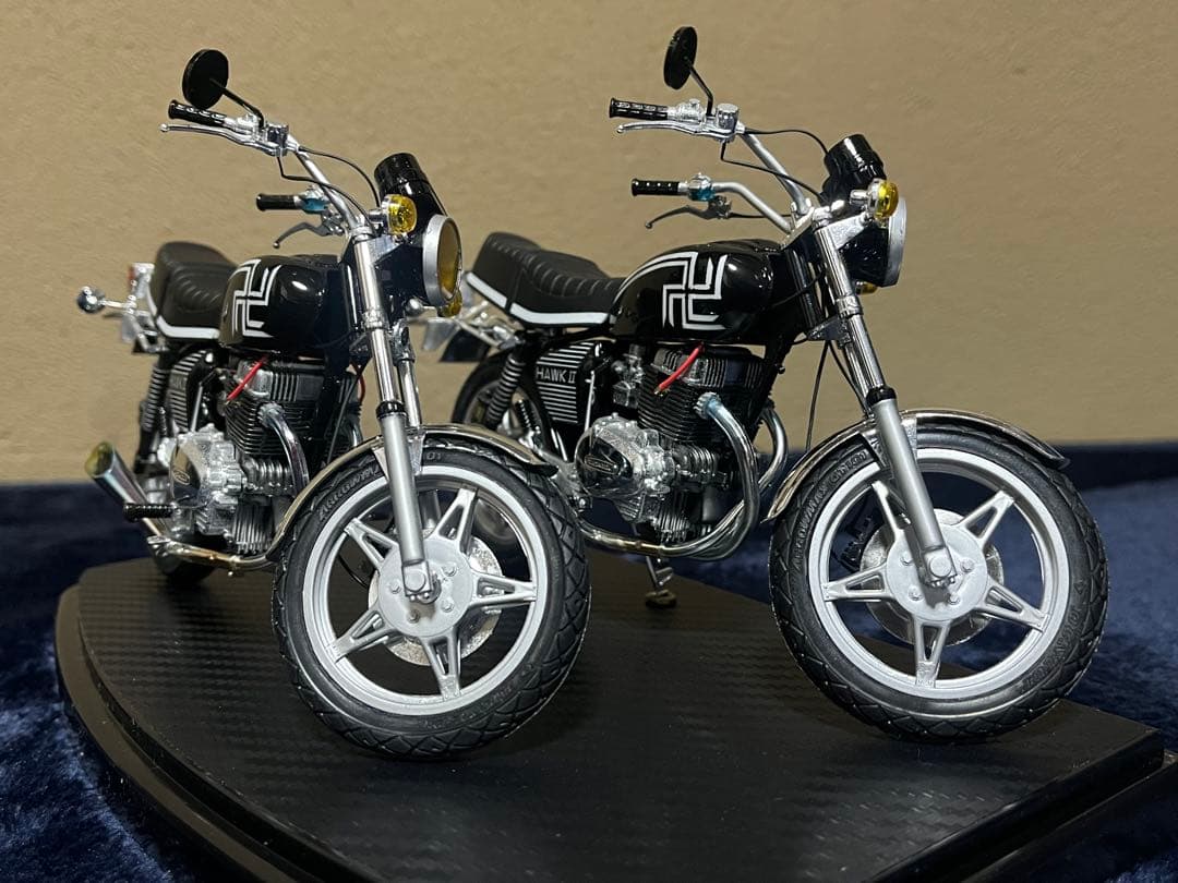 『ちゃむ』HONDA HAWK II プラモデル完成品（マイキーバブ仕様）