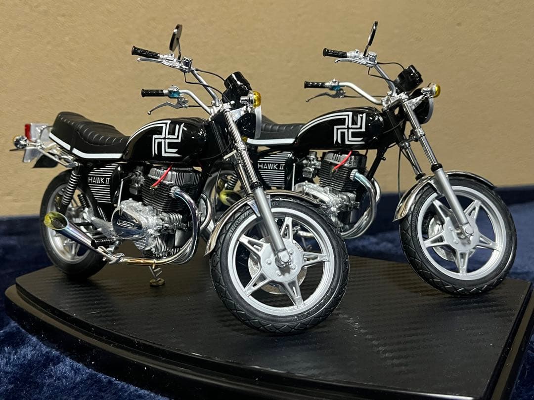 『ちゃむ』HONDA HAWK II プラモデル完成品（マイキーバブ仕様）