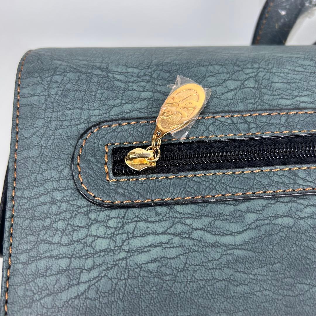 【新品未使用】Live Friend 象革 ビジネス ダレスバッグ 鍵付 緑