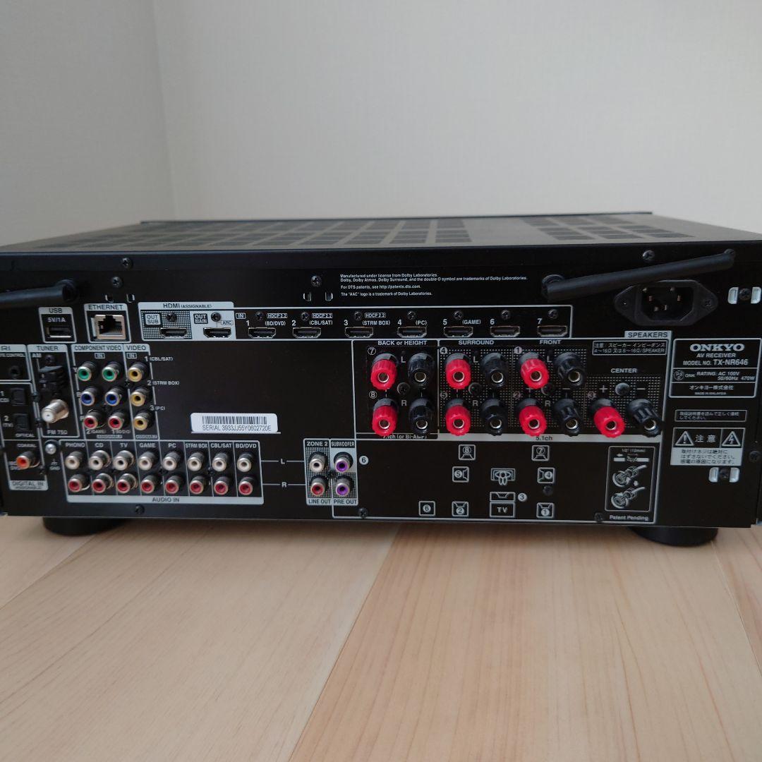 ONKYO 7.2ch対応AVセンター TX-NR646 ブラック