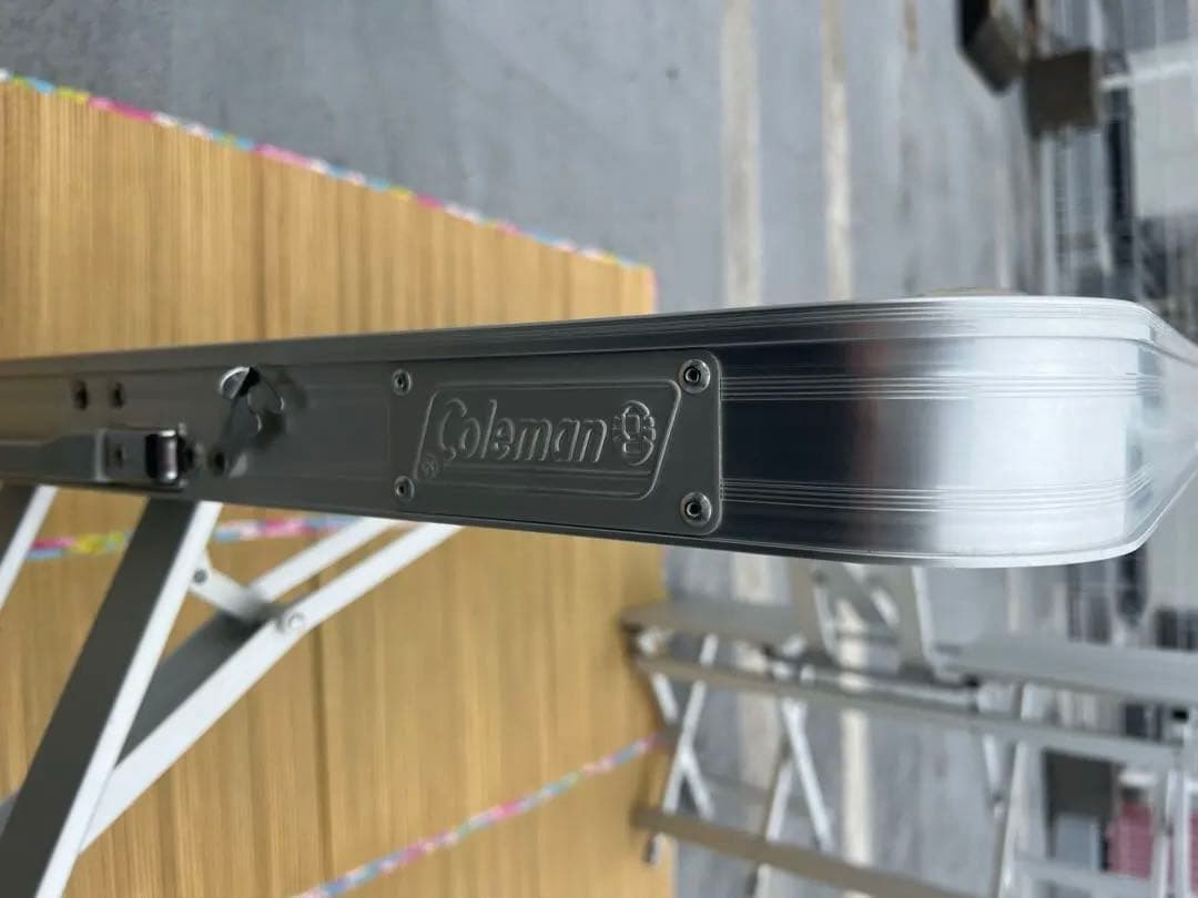 【廃盤品】美品！コールマンアルミ折りたたみテーブル・チェアセットColeman