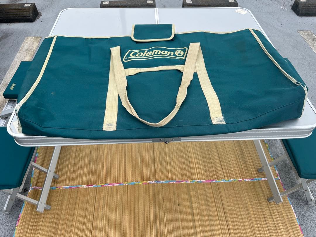 【廃盤品】美品！コールマンアルミ折りたたみテーブル・チェアセットColeman