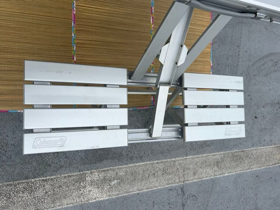 【廃盤品】美品！コールマンアルミ折りたたみテーブル・チェアセットColeman