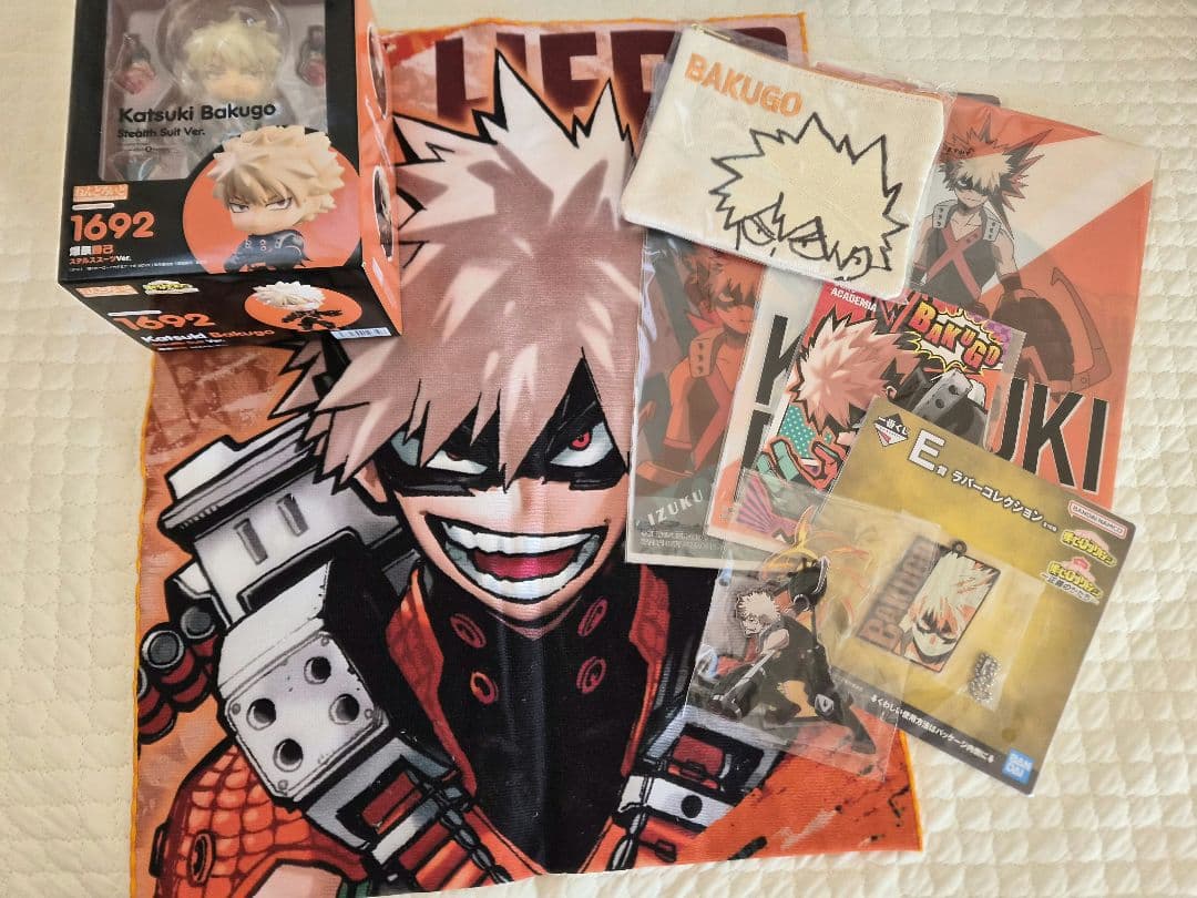 爆豪勝己 フィギュアとタオル、グッズセット