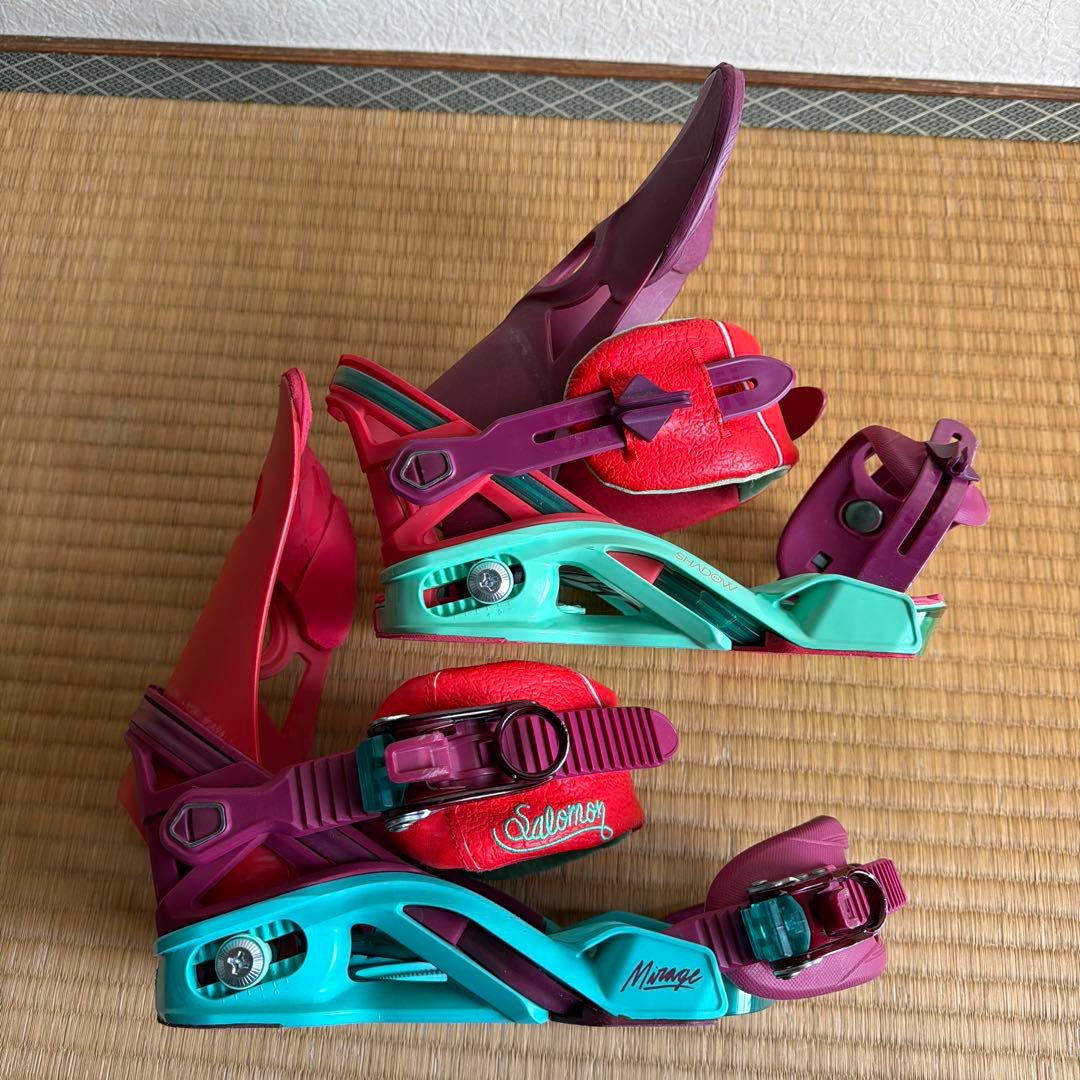 サロモン SHADOWFIT ビンディング S クレイジーカラー！予備パーツ多数