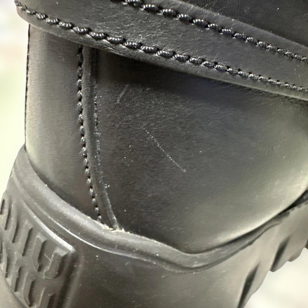 miumiuチェーン付きブーツ 34 1/2 黒 21.5 レザー 鑑定済