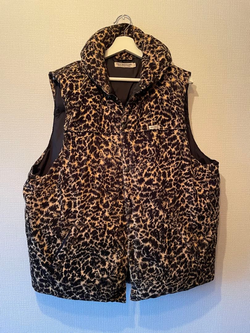 最終値下げ　COOTIE コーデュロイ レオパードダウンベスト
