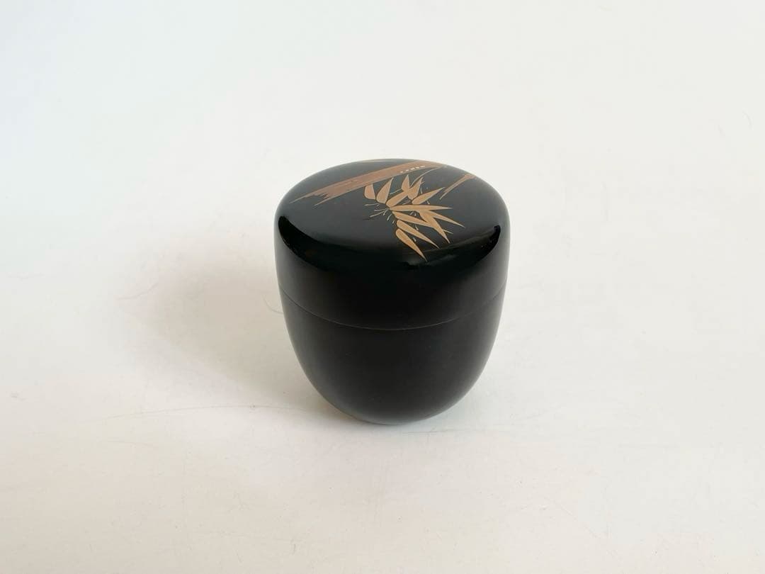 漆芸家　田中勝月　棗　竹蒔絵　棗　茶入　共箱　茶道具