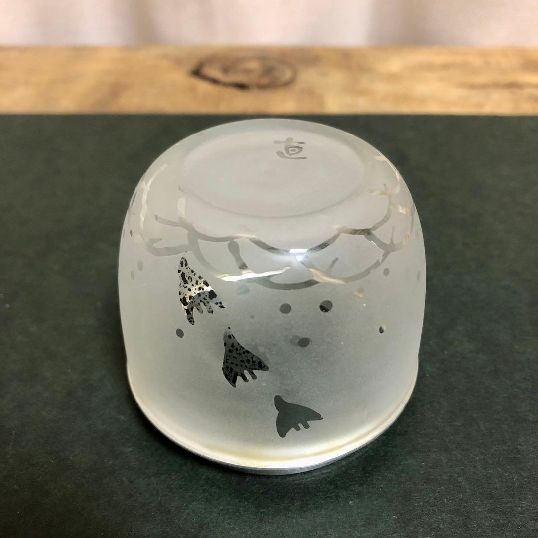 高橋直樹 波千鳥 吹きガラス棗 共箱 茶道具 義山