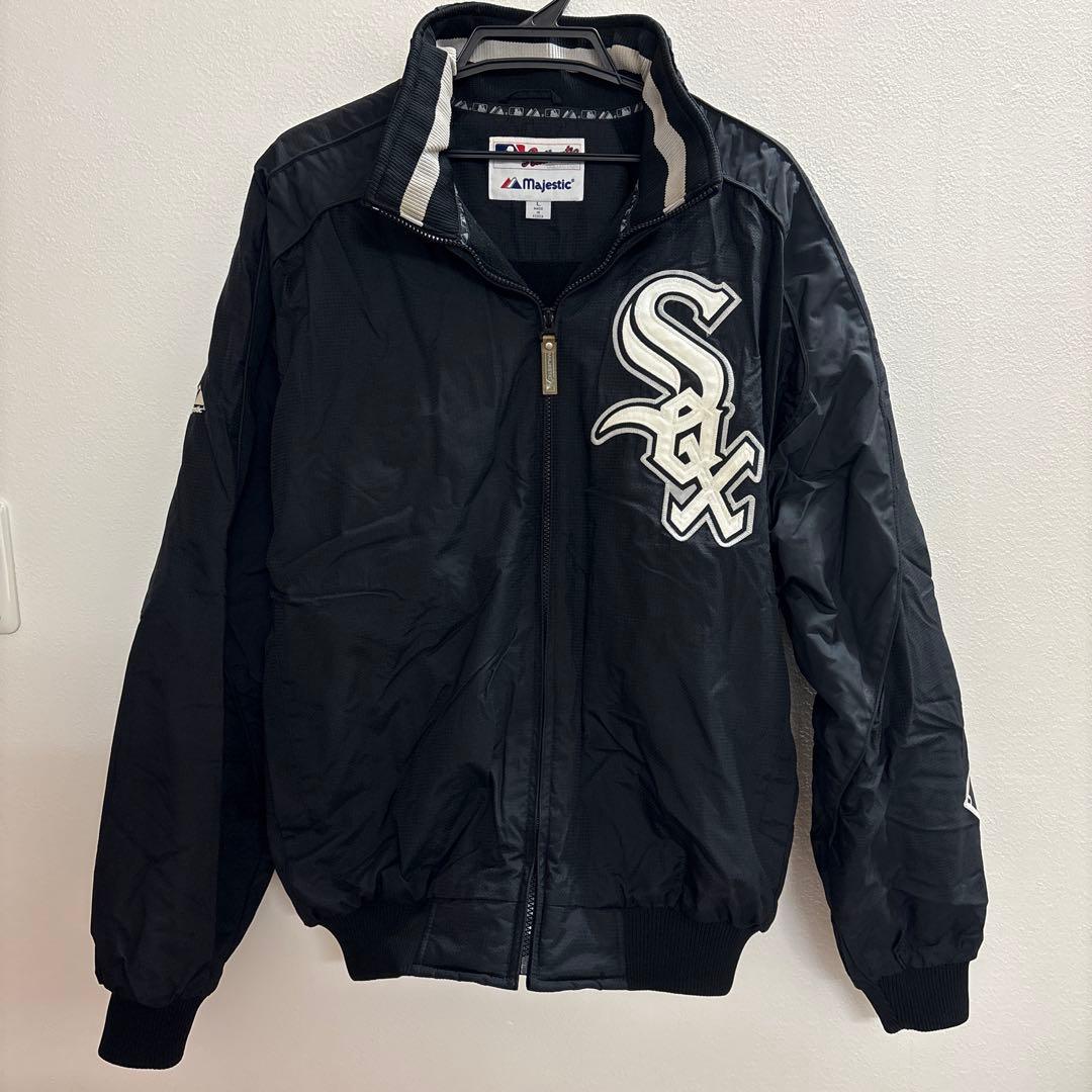 Majestic × CWS.ホワイトソックス フリース裏地 古着 スタジャン