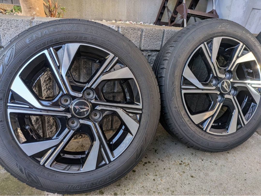 ダイハツ タントカスタム 純正14インチ アルミホイール タイヤ セット