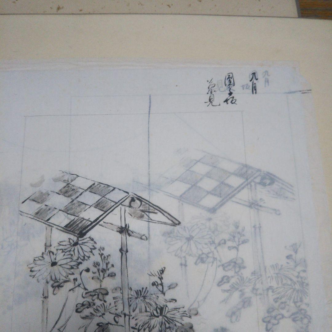 骨董   江戸名所   十二ヶ月   屏風法下画