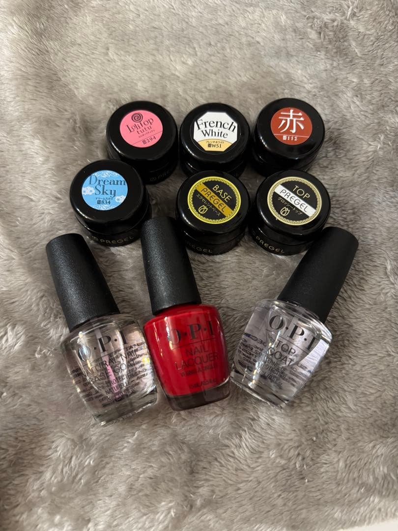 <JNA.JNECネイル検定用品> ジェル、ポリッシュ9点セット