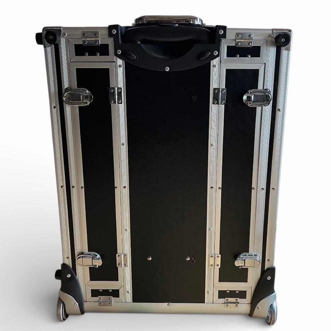 プロ用メイクステーション キャリーケース型　ライト付き　高さ調節可能