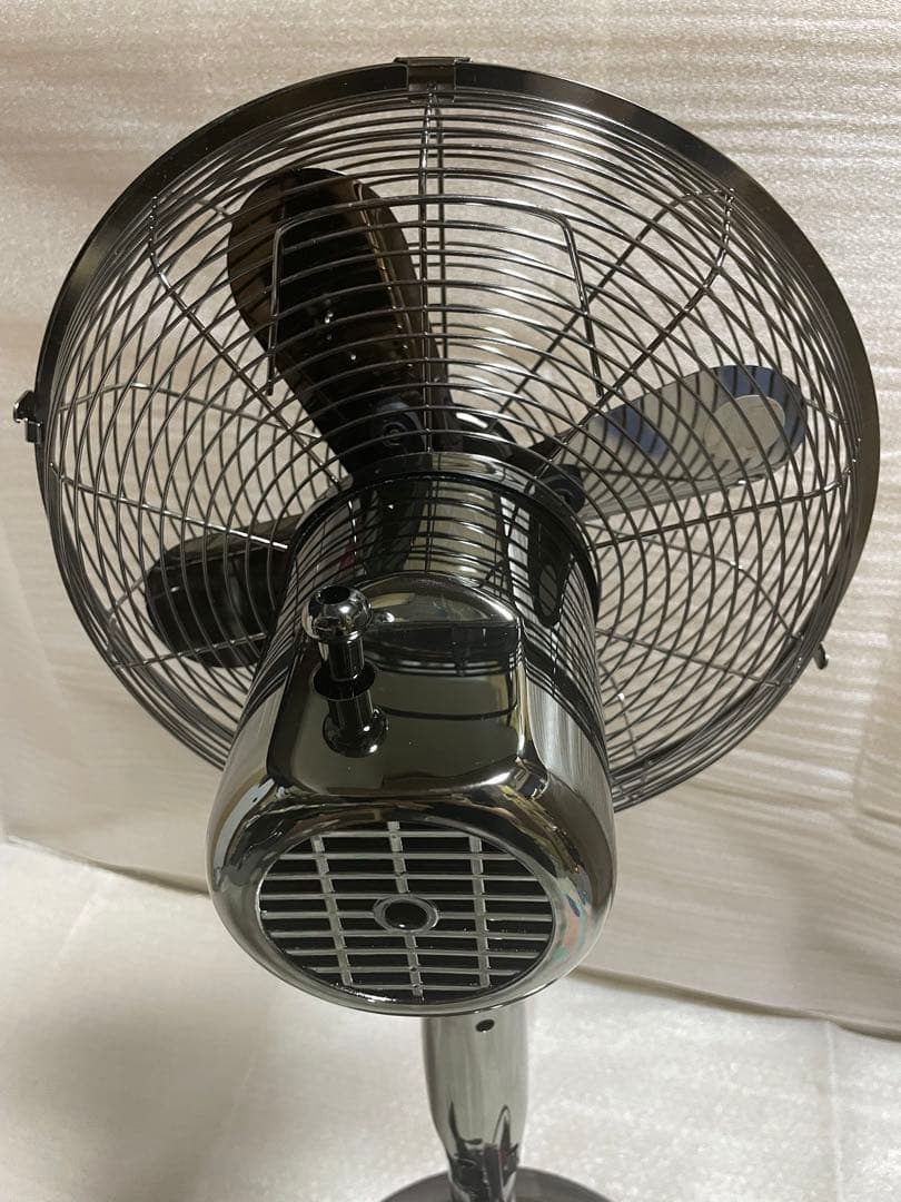 山善 メタル 扇風機 リビングファン ガンメタリック レトロ アンティーク 美品