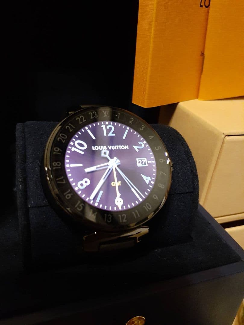 美品　ルイヴィトン タンブール ホライゾン QA002Z 腕時計