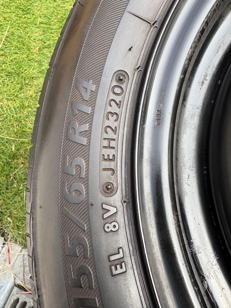 155/65R14 ブリヂストン　2020年　夏タイヤ　ラジアル　ホイール4本
