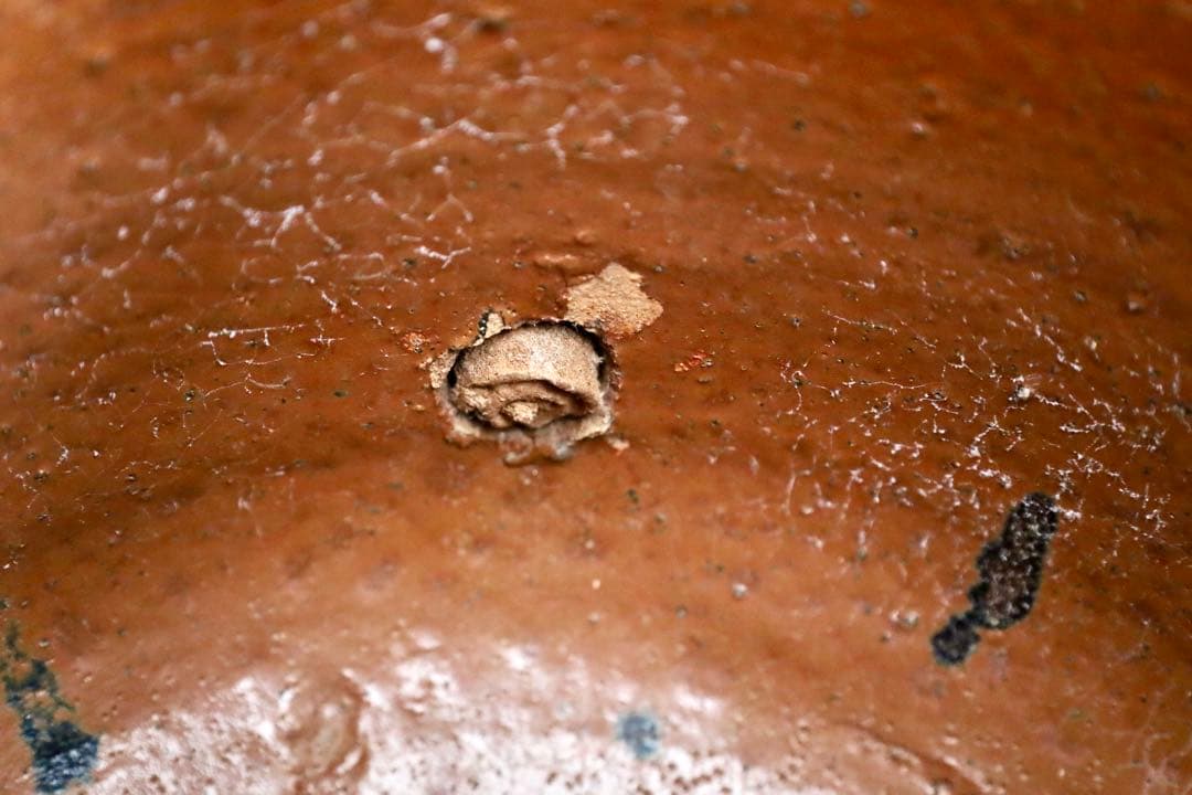 陶磁器【壺　三彩　アンティーク　古民窯】