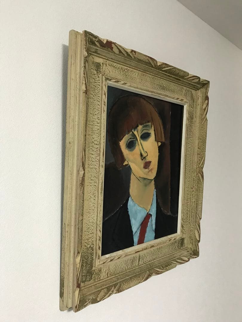 アメデオ・モディリアーニ　ルネ・キスリングの肖像　油絵肉筆模写