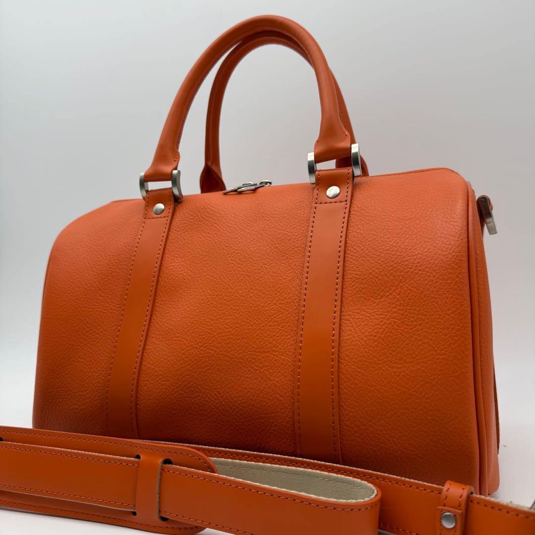 【極美品】MB エムビー ハイエンドレザー ショルダーバッグ オレンジ