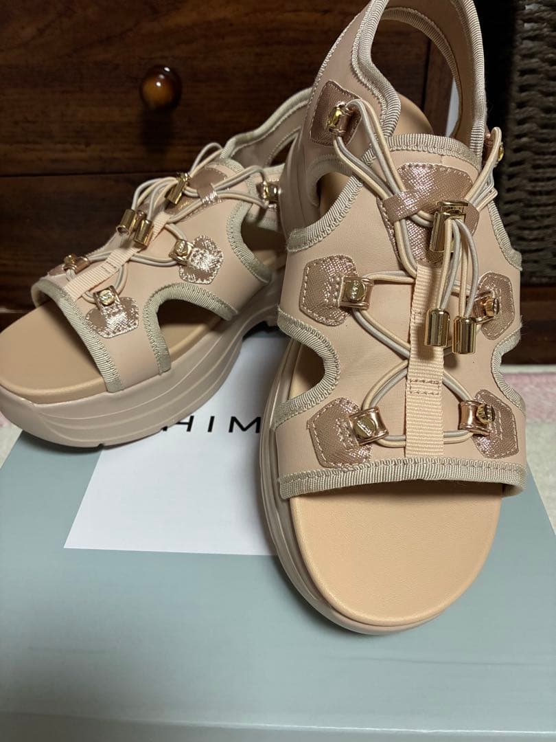 卑弥呼　スポーツサンダル　M 23.5cm ベージュ