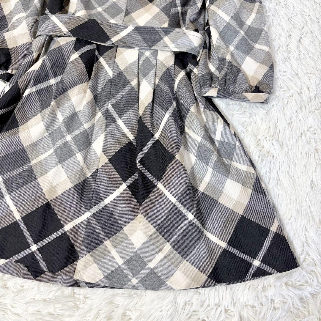 バーバリーブルーレーベル ノバチェック ワンピース ベルト ホースロゴ刺繍