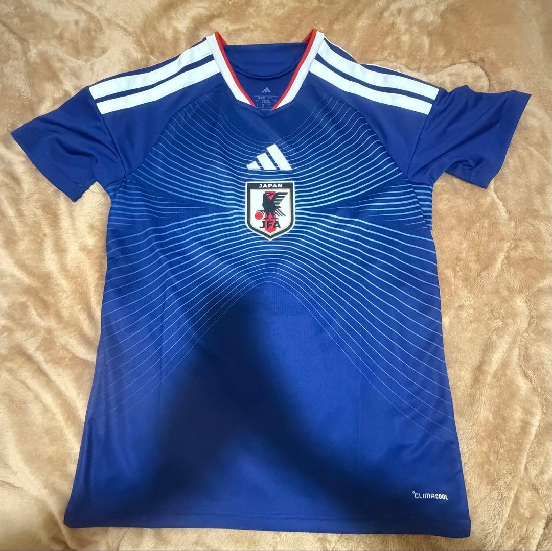 adidas サッカーシャツ Lサイズ 青